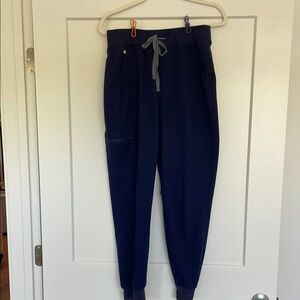 Figs Navy Blue High Waisted Zamora Jogger Scrub Pant